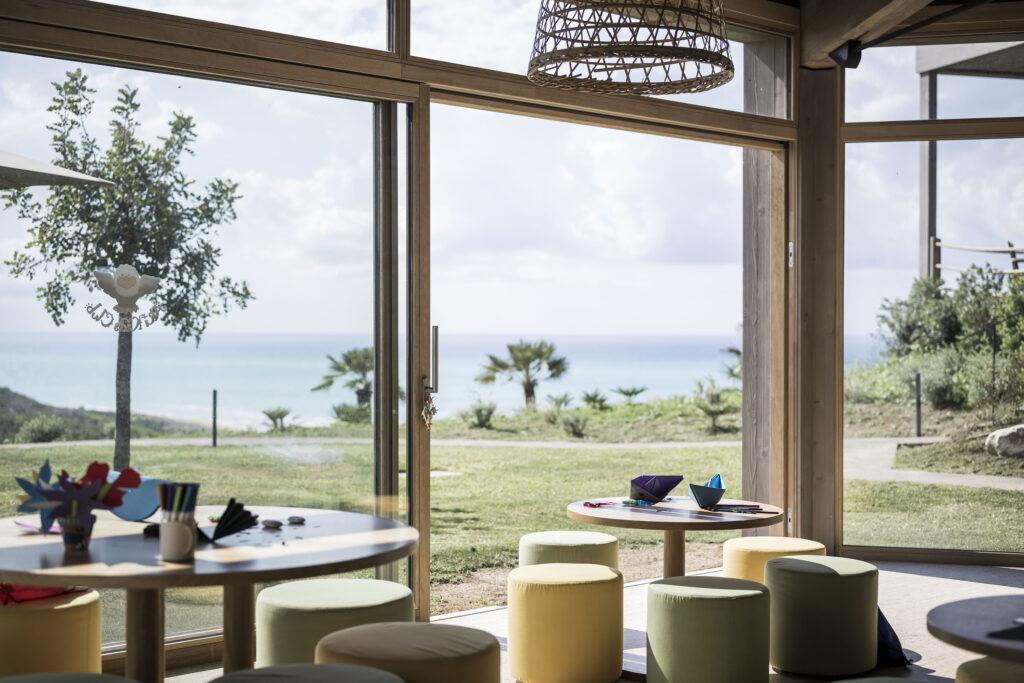View of the sea from the Kids Club - Sustainable family vacation in Sicily
