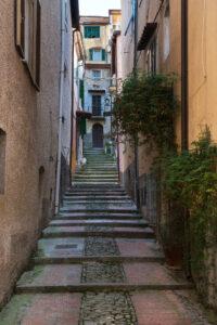 Borgomaro Dorf in Ligurien Treppe