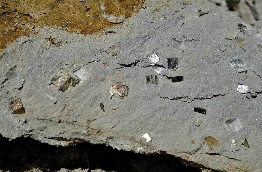 Pyrite in the Rioja open cast mine, Spain