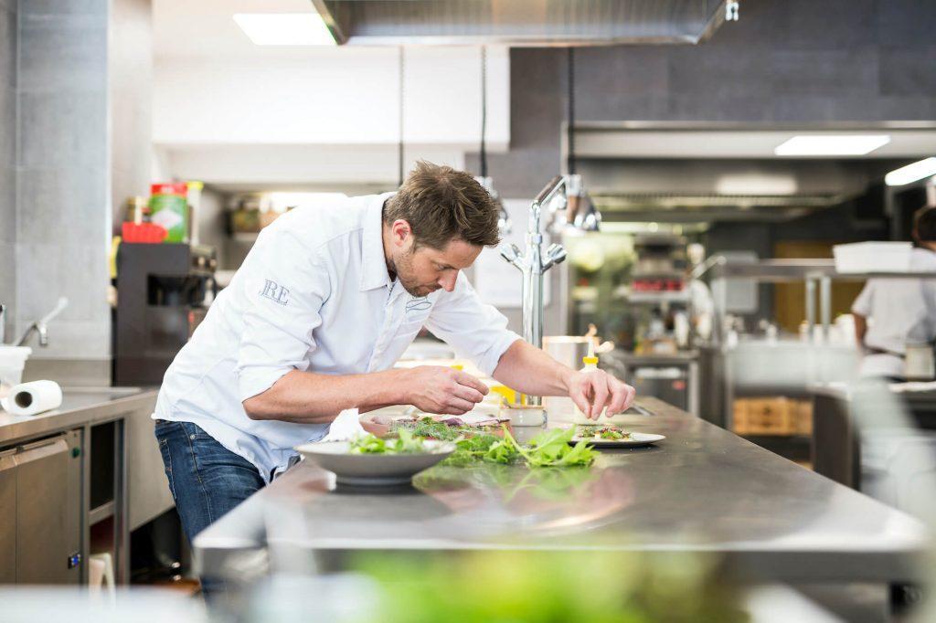 Chef Hannes Mueller Cooking sustainably in the hotel kitchen