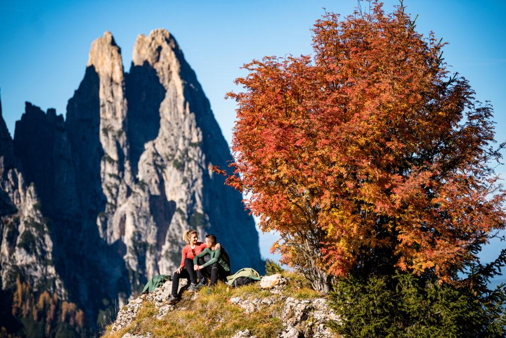 Golden autumn in the Dolomites