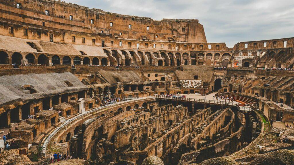 Tourists at the Colosseum