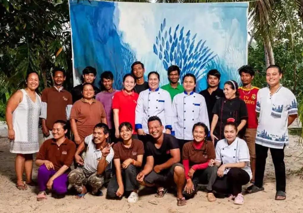 The team of employees at Canvas & Orchids Retreat