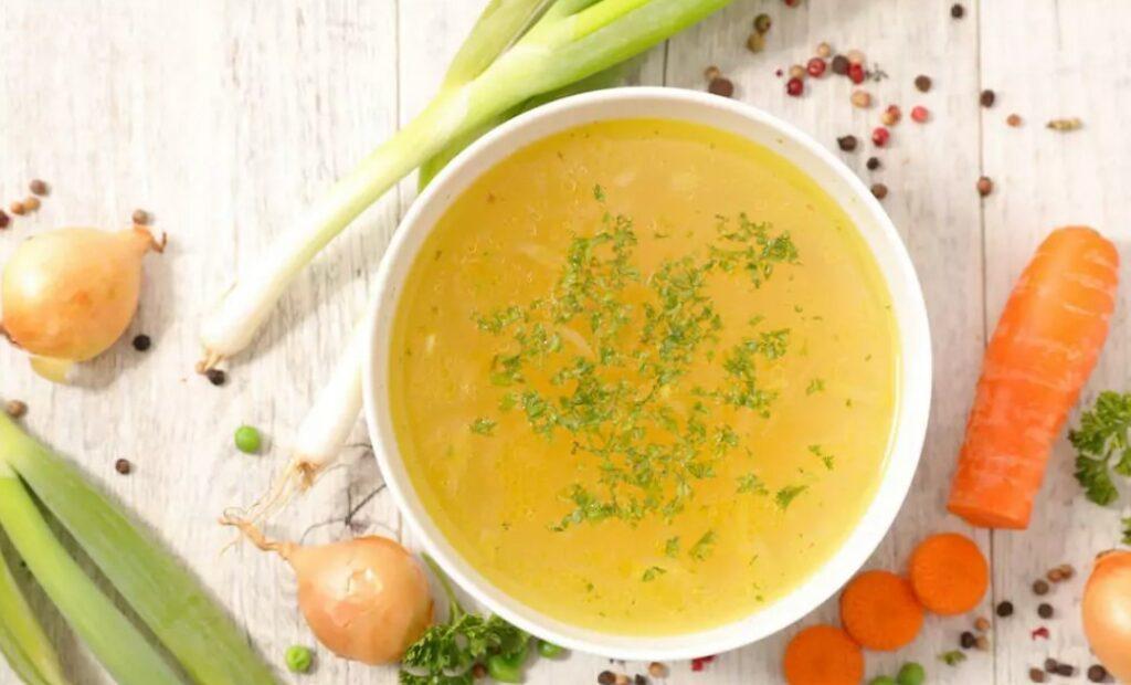 Warpener wedding soup with vegetables