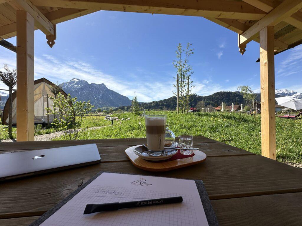 Sustainable workation in the Allgäu - outdoor workplace