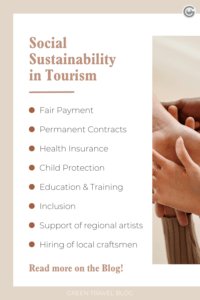 A list of aspects on social sustainability in tourism can be seen on this pin. It is taken from the blog article (top)
