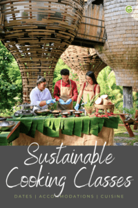 Sustainable cooking courses in green hotels: here in Thailand under the tree house villas of the Keemala